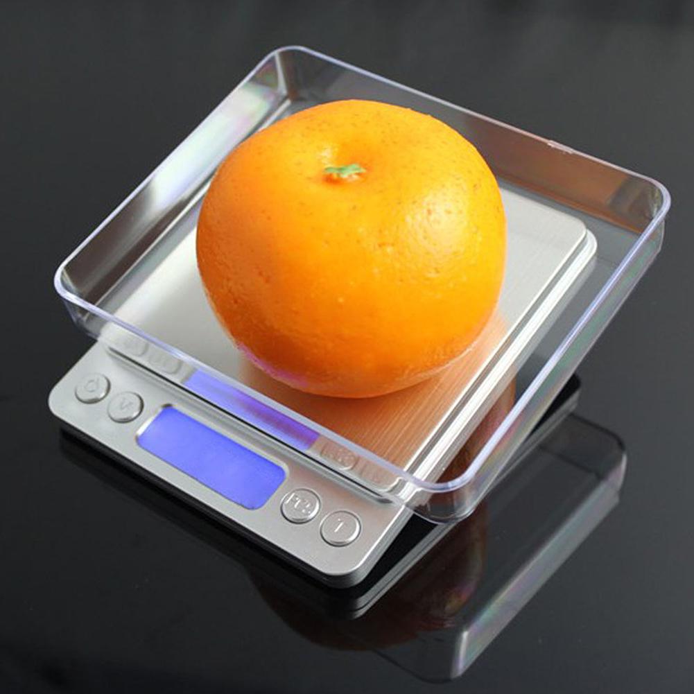 3kg/0.1g 500g/0.01g Stainless Steel Digital LCD Kitchen Jewelry Electronic Scale