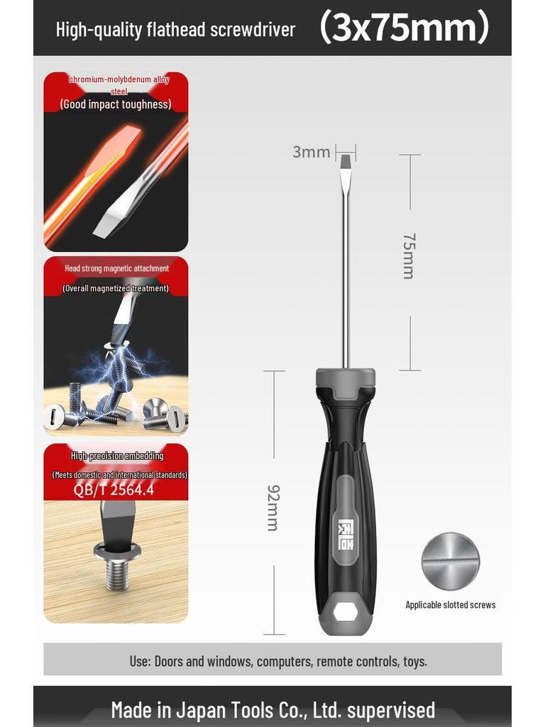 High-Quality Industrial Screwdriver Set: Phillips, Flathead, Torx, Strong Magnetic, Durable Manual Tools
