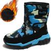 Новые зимние ботинки для мальчиков из бархата и толстого теплого хлопка для детей среднего и большого возраста, водонепроницаемые и нескользящие зимние ботинки для школьников, уличные ботинки из хлопка