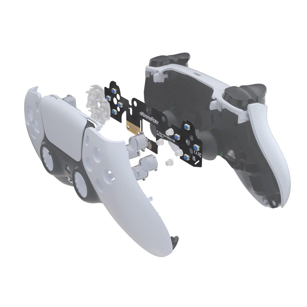 EXtremeRate Face Clicky Kit V2 для контроллера PS5, Набор тактильных кнопок D-pad и кнопок действия, имитирующих клик мыши, для контроллера PS5 BDM-010 и BDM-020, Кнопка,