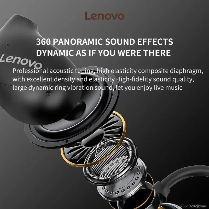 100% НОВАЯ оригинальная гарнитура Lenovo TA330 OWS Bluetooth V5.4 со сверхнизкой задержкой, музыкальная игровая гарнитура с бионическим дизайном, спортивная подвесная гарнитура