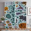 Christmas Blackout Curtain for Room 2 Panel Halloween Decoration Kitchen Curtains 2 Pieces Home Interior Curtains Partition