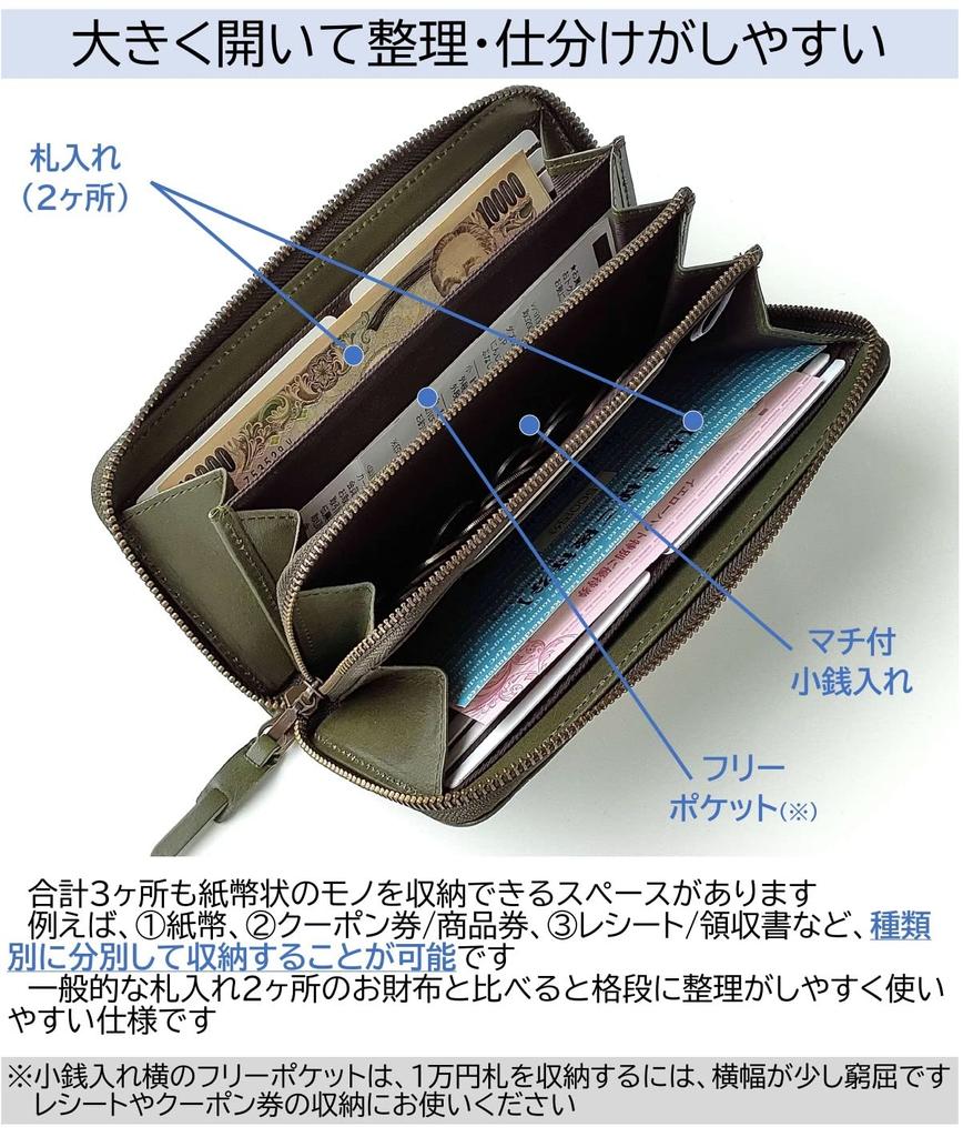Кошелек для взрослых, длинный кошелек из кожи химедзи с круглой молнией, большой емкости, натуральная кожа [Peanuts] [Snoopy] [90940] (зеленый)