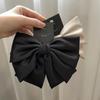 Женская атласная заколка-бант для волос, клипса для хвостика, двухслойный бант из ленты, заколка-пружина, темпераментные аксессуары, корейская мода, элегантная