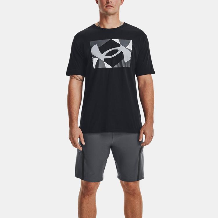 Under Armour Футболка с круглым вырезом и коротким рукавом с логотипом, мужские топы, черные 1370528-002