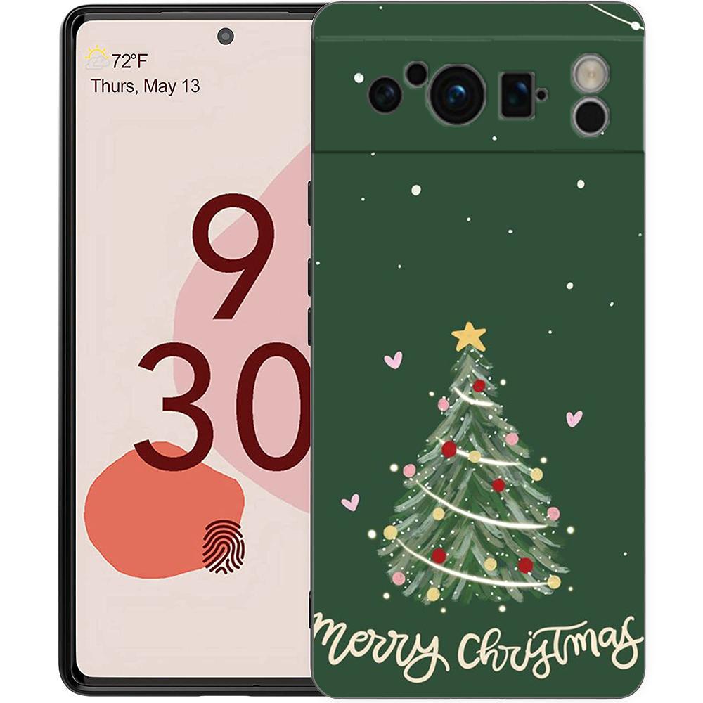 Чехол для телефона Google Pixel 8 Pro с елочкой, Pixel 9 Pro XL TPU Чехол Pixel 8 Pro 8A 7A 7 6A 6 Pro Мягкая Черная Крышка