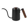 304 Stainless Steel Pour Over Coffee Kettle Wood Handle Narrow Spout Kettle  Office Use