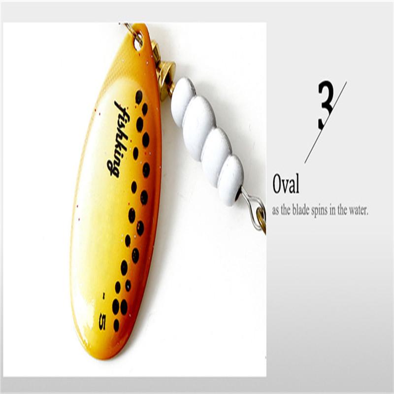 Рыболовная приманка FISH KING Spinner Bait, 1 шт., жесткая приманка для окуня, ложка с тройным крючком, снасти высокого качества