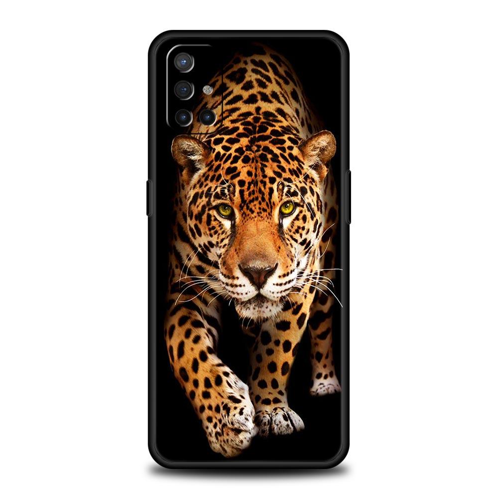 Tiger Lion Leopard For OnePlus 10 Pro 9 8T 8 Nord N10 7 7T 9R Phone Case For 1+ Nord 2T CE 2 N100 N200 Z 5G Soft DIY Black Cover