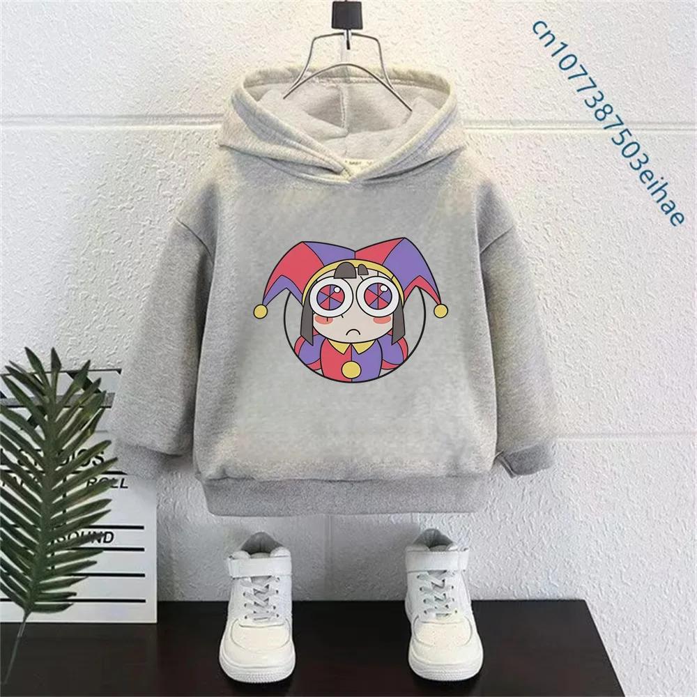 The Amazing Digital Circus Cosplay Hoodie For Boys Girls Spring Autumn Long Sleeve Hooded Jacket Cartoon Print Casual Clothes