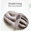 SOMALER Angora Wool Beret Hats for Women Winter Lining Caps Ladies Fashion French Style Beret Hat