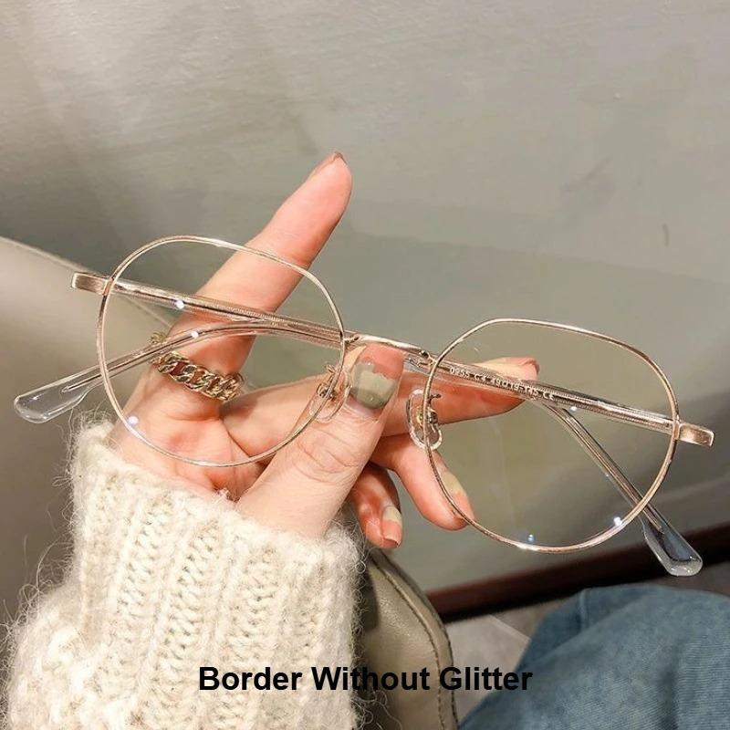 Luxury Anti Blue Light Glasses Men Women Diamond Studded Oversized Square Eyeglasses Computer Goggles Eyewear Glitter Frame