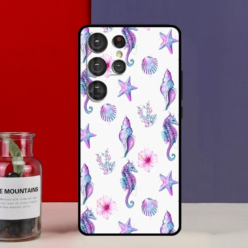 Чехол-фунда с узором из морских звезд и морских коньков для Samsung Galaxy S25 Ultra S9 S10 S20 S21 S22 Plus S23 Ultra S24 FE