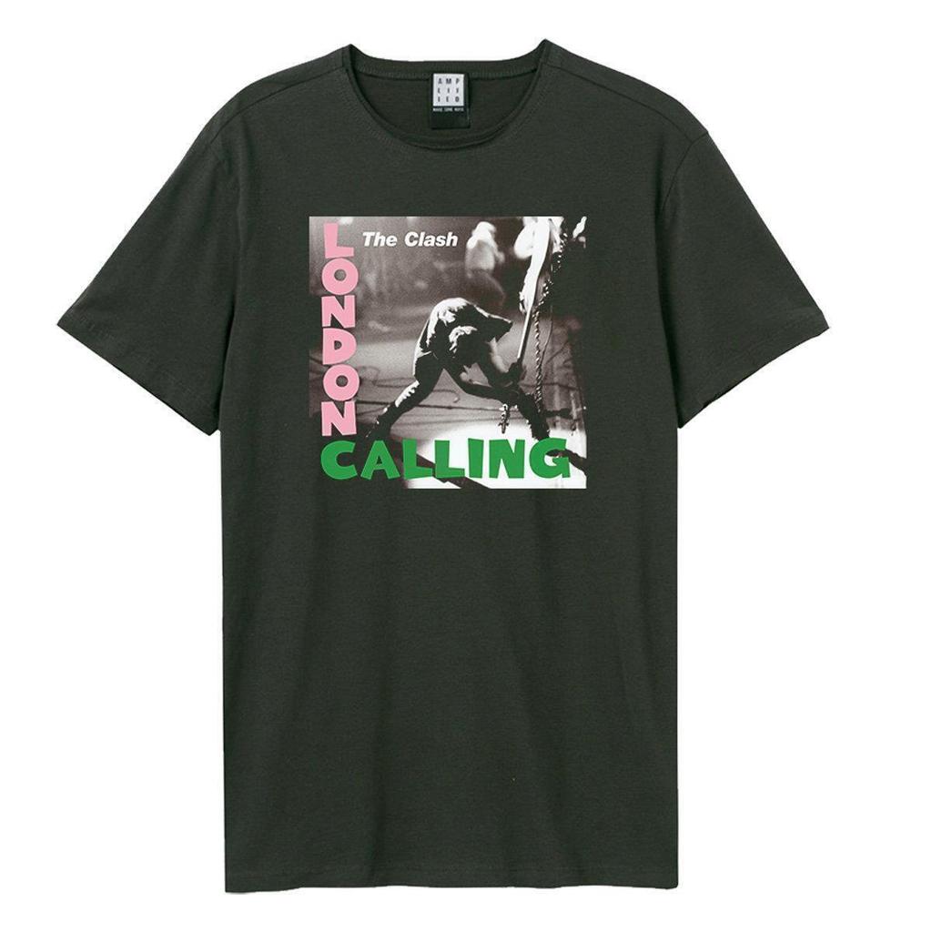Amplified The Clash London Calling Mens Charcoal T Shirt The Clash Classic Tee