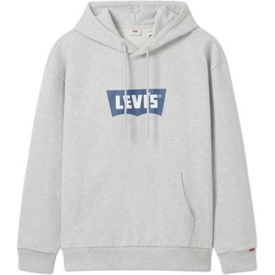 Толстовка с капюшоном Levis Loose Fit Простая Удобная с длинным рукавом Мужские толстовки Серый 0018O-0001
