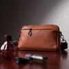 Spacious Bag for Women with Pockets Made of Genuine Leather Vintage 22601 Brown