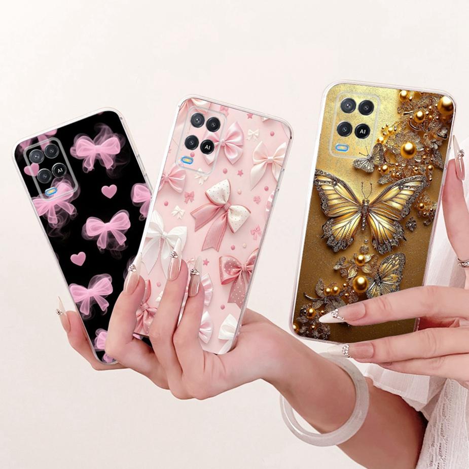 Чехол для Oppo A54 4G CPH2239 Роскошный чехол с рисунком бабочки Мягкий силиконовый чехол для телефона Для Oppo A54 5G A 54 s OppoA54s Fundas Сумки