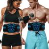 For EMS Abdominal Muscle Training Belt No Gel Sheets 8 Abdominal Muscle 14 Conductive Fabric Soft Just Spray with 8 19 Intensity LCD USB Abdominal