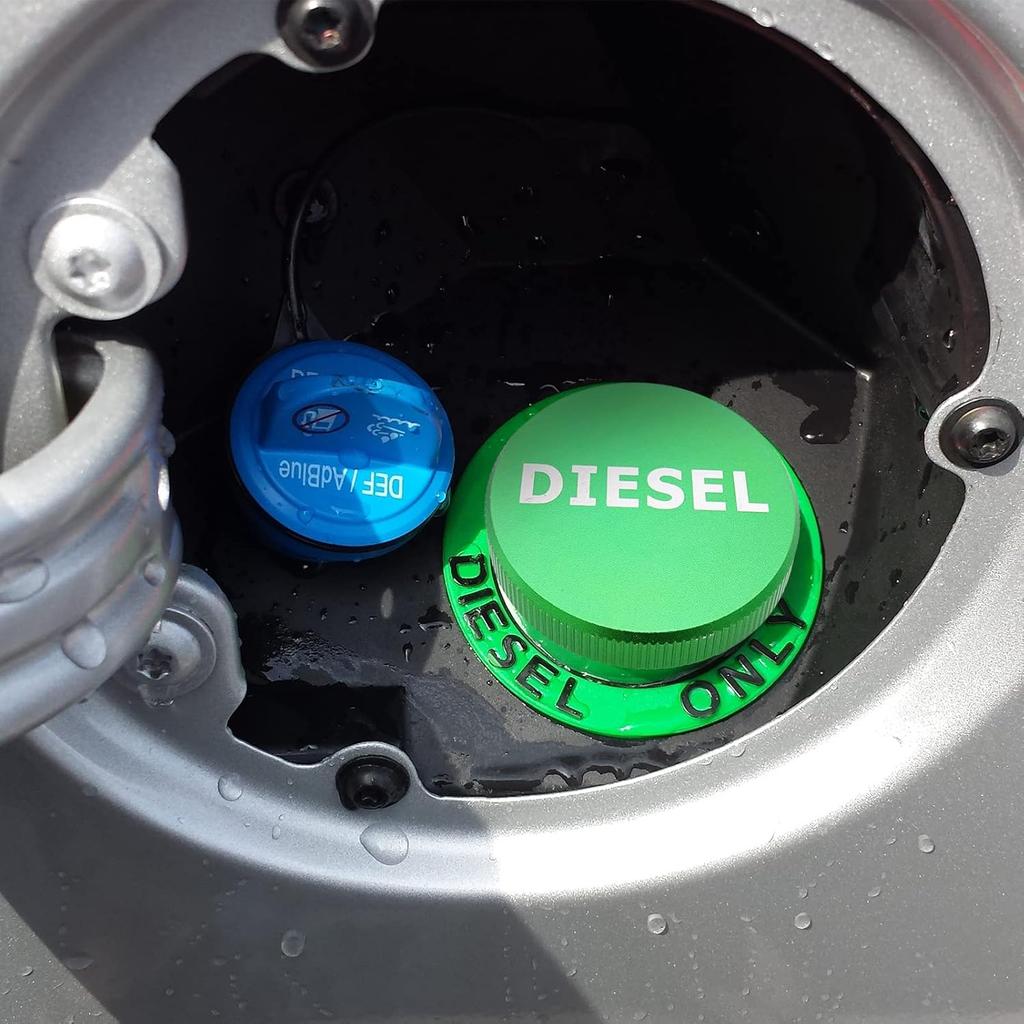 WeiSen Diesel Fuel Cap Magnetic Ram Diesel Billet Aluminum Fuel Cap Compatible With Dodge Ram 1500 2500 3500 2013-2018 (Includes 2 O-Rings)
