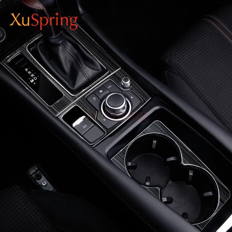 Car Console Gearbox Panel Trim for Mazda 6 Atenza 2015 2016 2017 2018 Frame Cover Sticker Strips Garnish Accessories Styling
