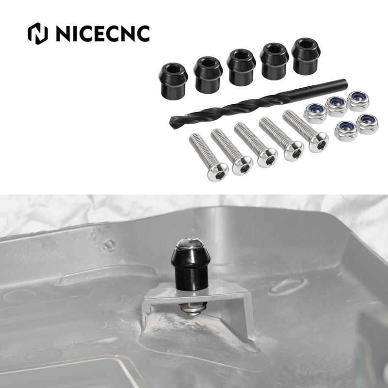 NICECNC For Canam Maverick X3 5PCS Aluminum Alloy CNC Removable Hood Repair Kit For Can Am Maverick X3 R RR MAX R RR 2017-2023