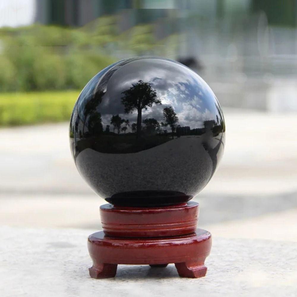20/30/40/50mm Black Obsidian Sphere Large Crystal Ornament Home Decor Crystal Ball Table