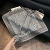 Lao Qian Feng Coffee Color Cashew Nut Silk Scarf Headscarf Versatile Neck Square Scarf Premium Sense Female Foreign Style Decorative Scarf Scarf