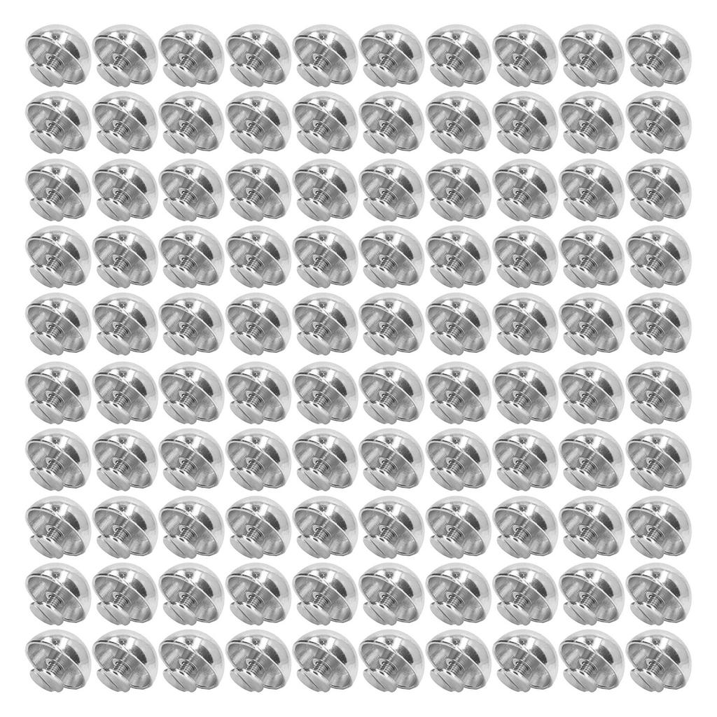 100 комплектов заклепок с круглой головкой 15 мм из сплава с покрытием высокой твердости цвета золота и серебра для кожи