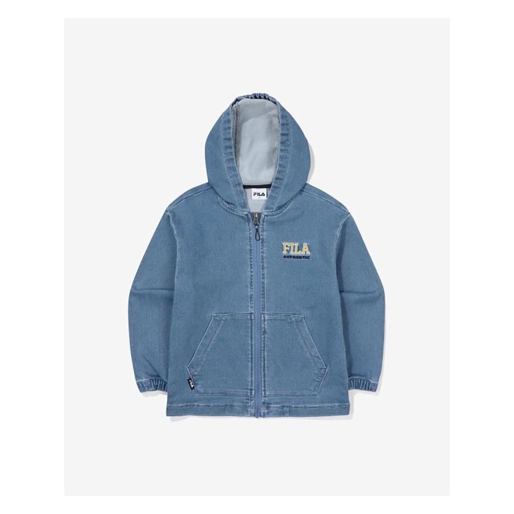 [fila Kids] Denim Hoodie Zip Up  Fk2ftf1106x Dem  q0zFk2ftf1106xDem