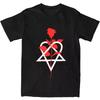 Him Band Ville Valo Heartagram Love Metal T-Shirt Summer Streetwear T-Shirts Trending Tshirt for Women Short-Sleeved Tees