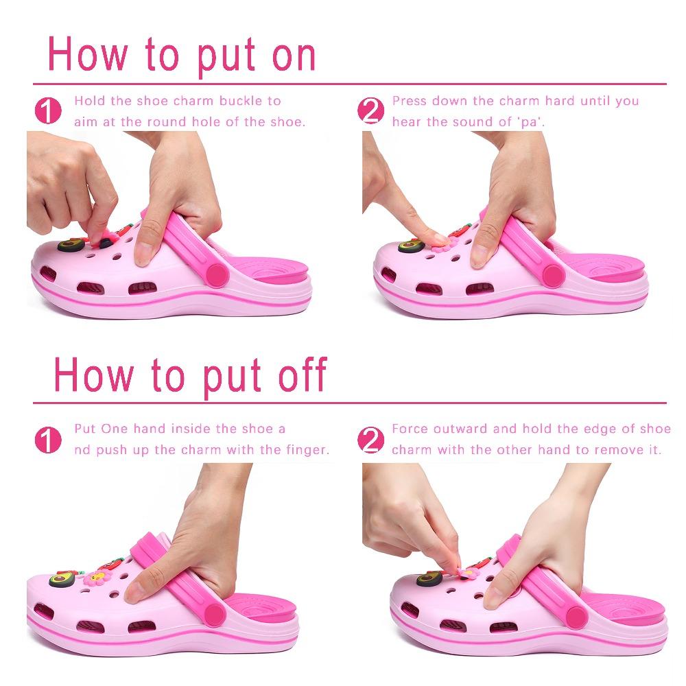 15pcs Sets Monster Music Game Cartoon Series Shoe Accessories for Classic Wooden Clogs Decoration, Children's Gift