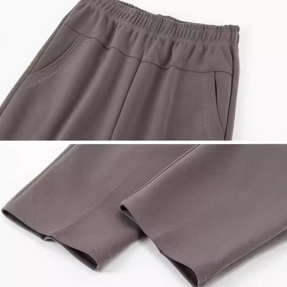 Oversize 8XL Women Trousers Solid Elastic High Waist Casual Pants Autumn Winter Female Straight Pants Mother Long Pants