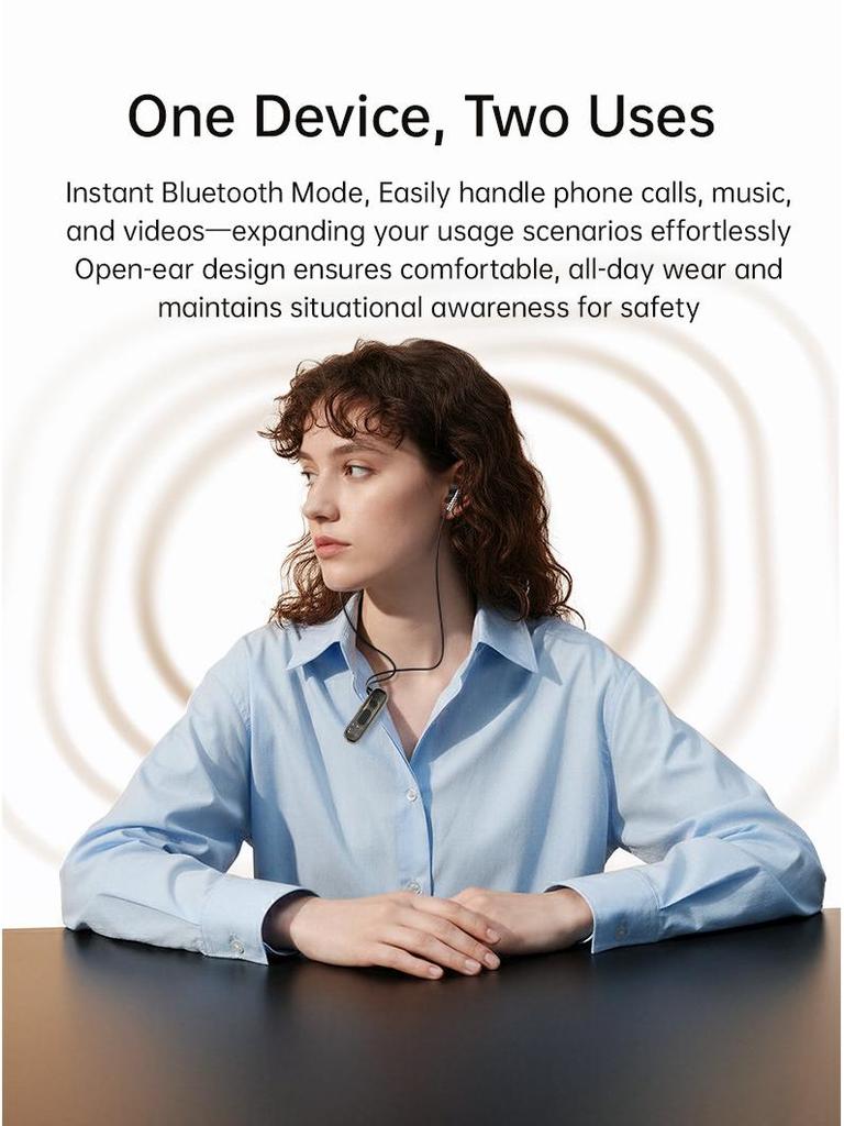 FT-10 Bluetooth Earphones: Hearing Aid & Sound Amplifier for Elderly, Clip-on Sport Design