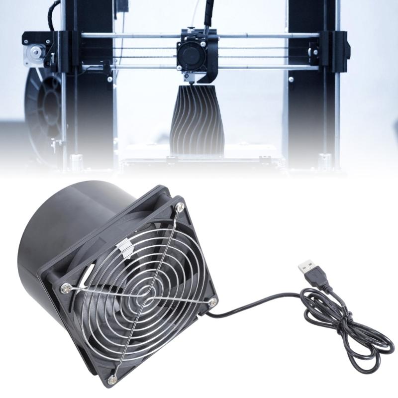 5V USB Cable Brushless Duct Ventilation Exhaust Fan for 3D Printer Enclosures Cooling Fan for Heat and Fume Ventilation