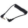 For Car 3.5mm Extension Coiled Right Angle Wire Audio Cable Line Aux Cord