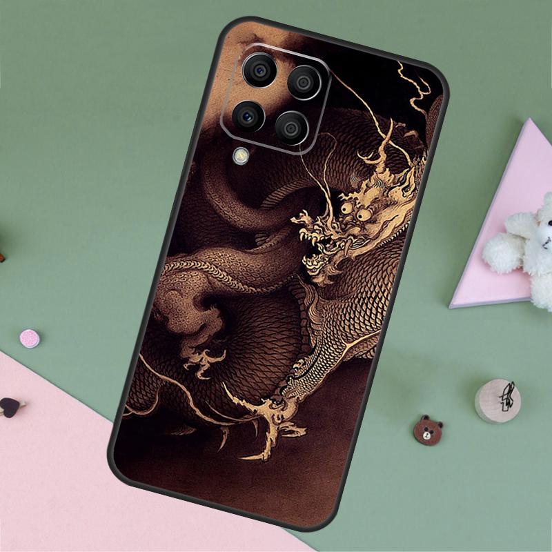 Chinese Style Crane Dragon For Samsung Galaxy M35 M55 M15 M12 M13 M14 M34 M54 M33 M53 M21 M31 M11 M32 M52 M06 M16 Case