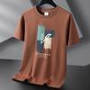 KK 10 Colors Pure Cotton Men T-shirt Round Neck Short Sleeve Loose Mans Tee Shirt S-6XL