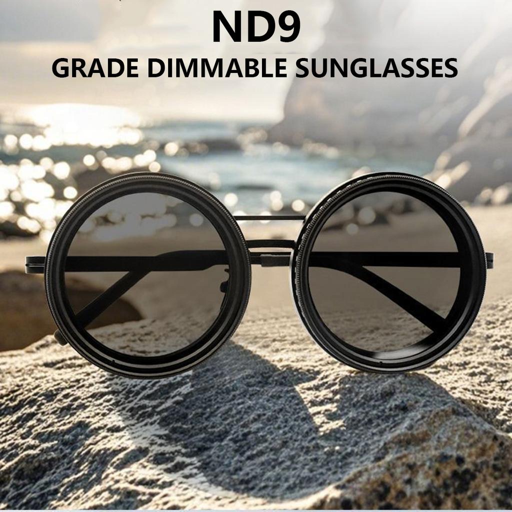 Handmade ND9 Rotating Adjustable Brightness Dimming Sunglasses Dual Polarized Anti-glare Fishing Glasses Sunglasses