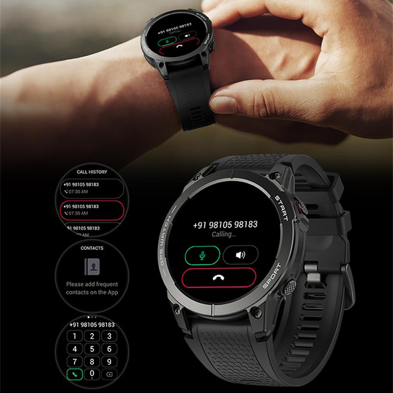 SACOSDING Apollo-06r Pro GPS Smart Watch Ultra HD 466*466 AMOLED Display Built-in GPS HD Bluetooth Call Sports Swim Waterproof Smartwatch