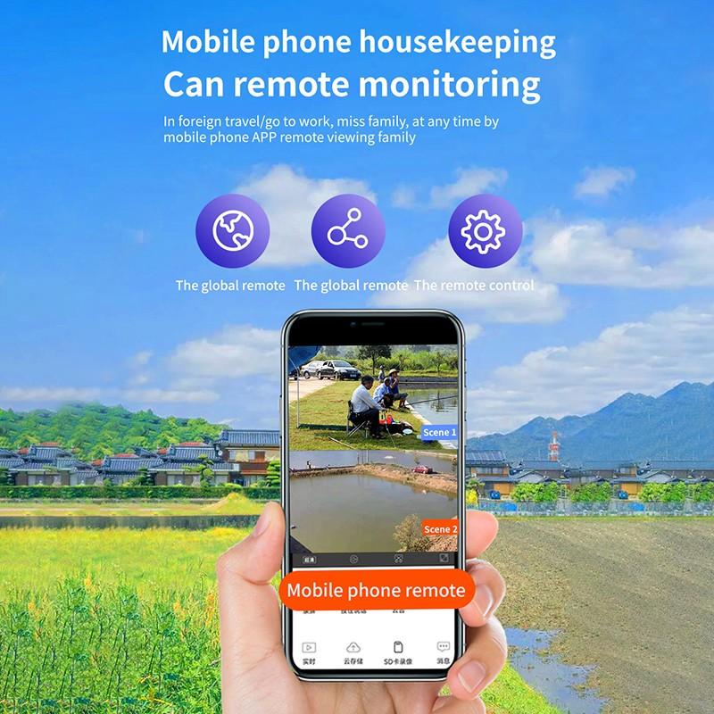 Наружная камера видеонаблюдения с двойным объективом 4K, домашняя камера видеонаблюдения, беспроводная Wi-Fi IP-камера, поддержка двустороннего аудио, встроенный микрофон