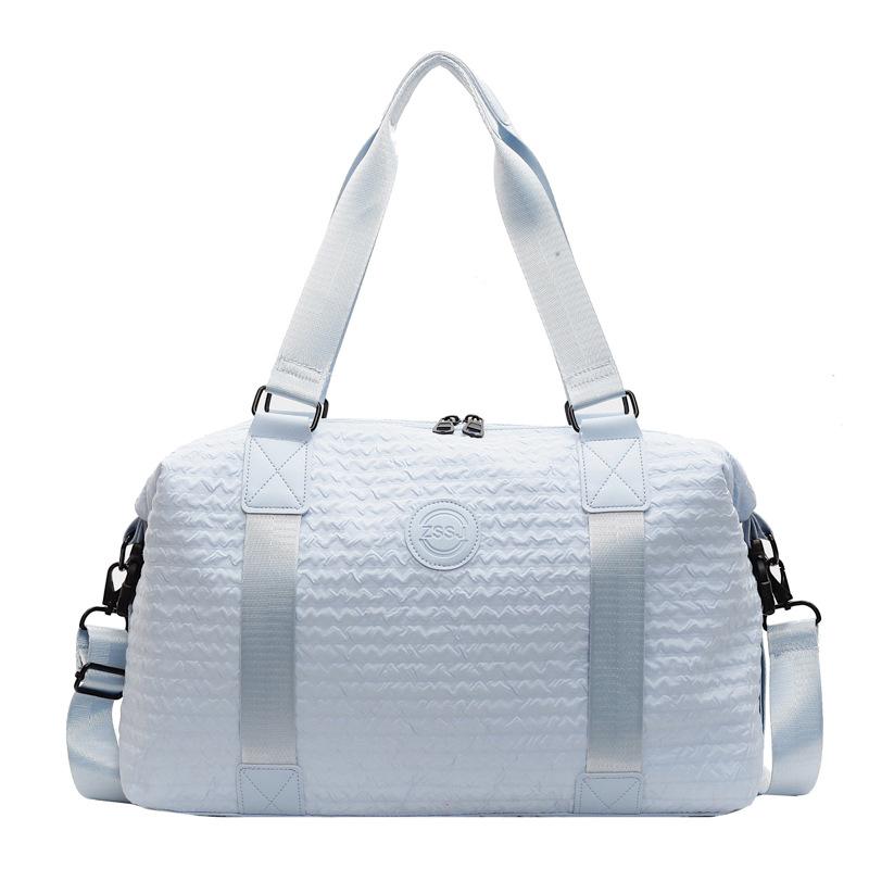 Women's fashion storage bag pleated model going out fresh color portable travel bag dry and wet separation sports fitness bag