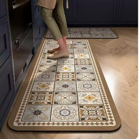 Новый нескользящий коврик для чая из диатомовой грязи в китайском стиле: Абсорбирующая, противоожоговая кухонная сливная и изоляционная прокладка