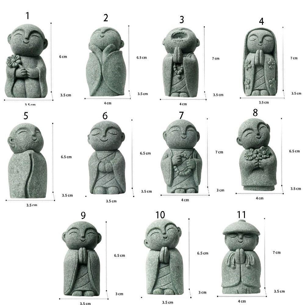 Handmade Buddha Statue Exquisite Zen Garden Ornament Little Monks Figurine  Aquarium Decor