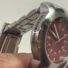 Б/у 04w3220[Б/у] VICTORINOX V7-02 GMT кварцевые мужские часы циферблат красный 100M [Магазин Хатиодзи]