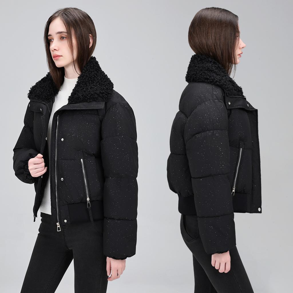 Lapel short cotton-padded clothes for women's winter new loose thickened warm cotton-padded clothes jacket, small fashion cotton-padded clothes.
