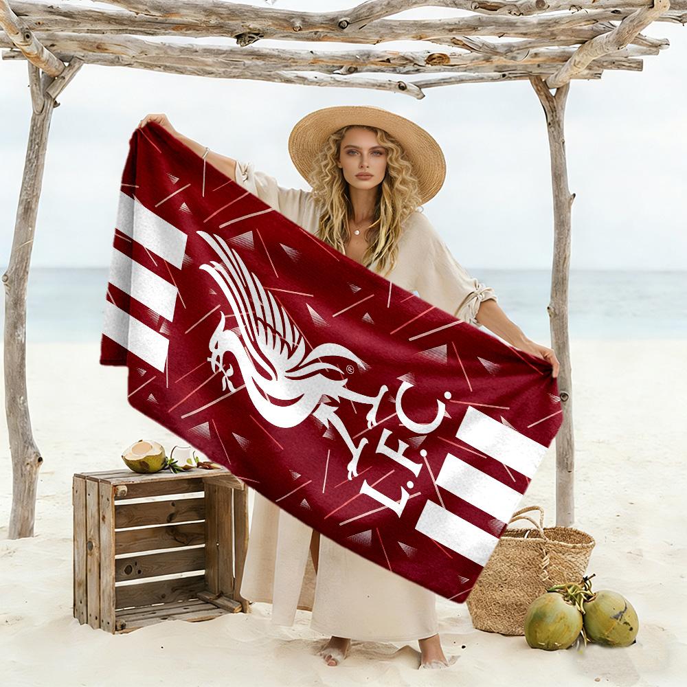 Liverpool F.c Beach Towel Super Soft Microfiber Quickdry Fabric Comfortable Lightweight