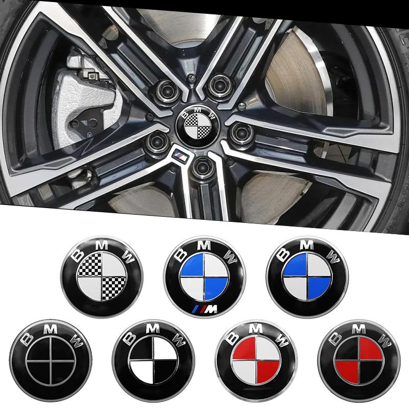 umbrx8 4Pcs 56/60/65MM Car Wheel Hub Cap Center Sticker Emblem Auto Badge Decal Accessories For BMW G30 F02 E46 G28 F30 F10 E60 E90 G20