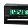 Car Auto LCD Backlight Digital Clock and Outside Temperature Voltage Alarm