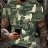 3D Camouflage T-Shirt Men Clothes Outdoor Fashion Casual O Neck Short Sleeve Summer Street Oversized Men Sport Military T Shirts
