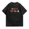 Funny Cartoon Speech Therapy Colorful Print Casual T Shirt vintage Washed Top For Everyday Wear Stylish Breathable Soft